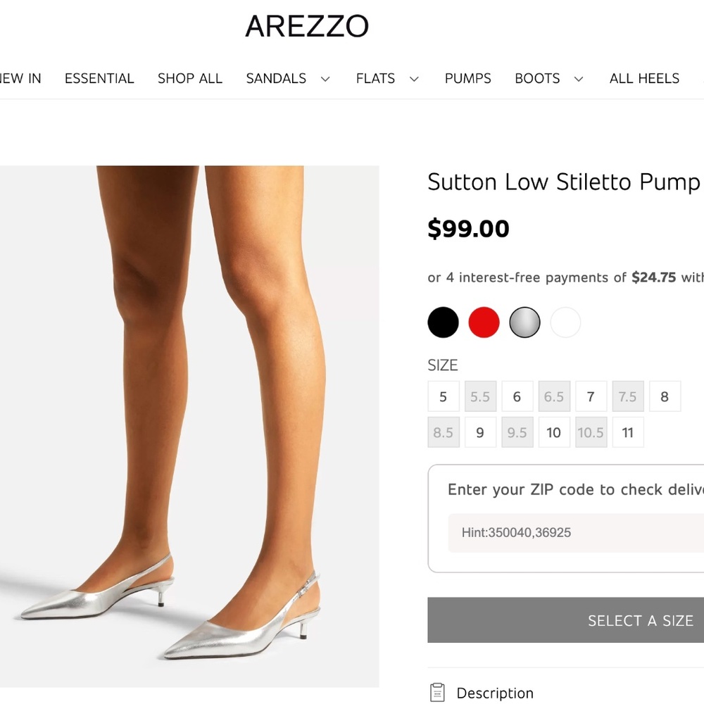 Arezzo Sutton Low Stiletto Pump - Picture 4 of 5